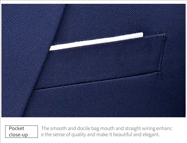 Men's 2 Piece Suit Set Solid Color Elegant Wedding Formal Business Dress Blazer Vest Pants Classic Tuxedo for Party Groomsmen