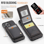 Magnetic 2 in 1 Detachable for iPhone 16/15/14 Pro Max 16 Plus Wallet Case with Card Holder,Magnetic Flip Kickstand Credit Slots