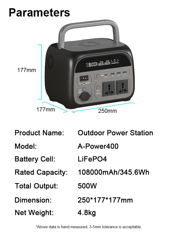 2400W 1800W 500W Portable Power Station Outdoor UPS Function Pure Sine Wave Lifepo4 Batteries 220V портативная эле