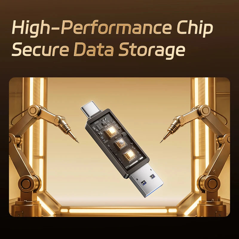 HEYGATE USB 3.2 Type-C Dual Interface OTG U Disk 150MB/s Fast Transfer Flash Drive Memory Stick For Android Smartphone Notebook