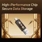 HEYGATE USB 3.2 Type-C Dual Interface OTG U Disk 150MB/s Fast Transfer Flash Drive Memory Stick For Android Smartphone Notebook