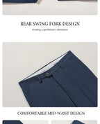 ST Cassy High-End Brand Formal Business Men's Suits Single Breasted Solid Color Slim Fit Suit Wedding Three-Piece