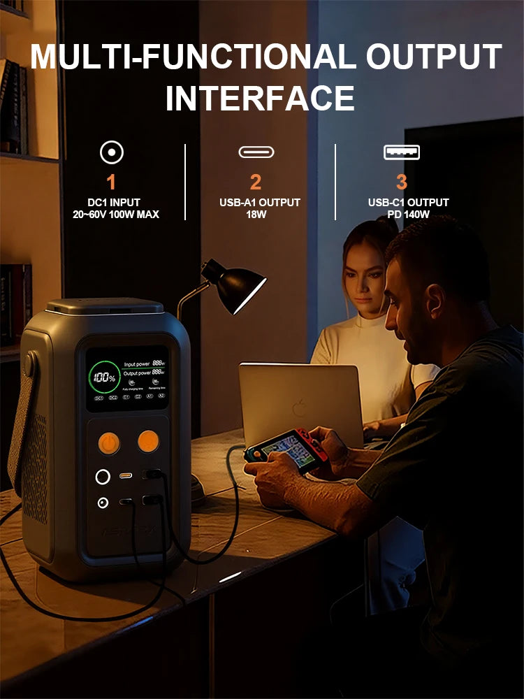 2400W 1800W 500W Portable Power Station Outdoor UPS Function Pure Sine Wave Lifepo4 Batteries 220V портативная эле