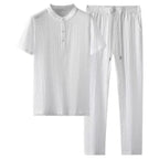 Men's sets (Shirt + trousers) 2026 summer new style fashion men shirt short sleeve shirt High quality shirts male Two Piece
