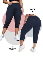 Women High Waist Plus Size 7/8 Yoga Leggings with Pockets Milk Silk Breathable Sport Women's pantss Base Leggings for Fitness