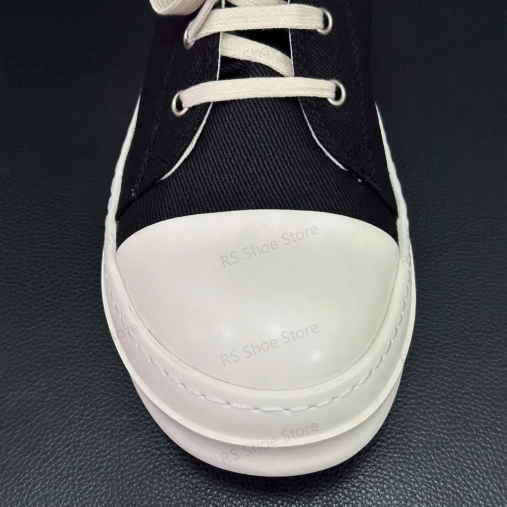 Ro Classic Design Black Canvas Boot High Top Shoe Men Casual Shoes Luxury Zipper Women Sneaker s Ankle Boots Sneakers