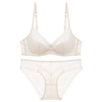 Summer Sexy Lace Embroidery Women Lingerie Set French Thin Cup Push Up Bra Comfort Breathable Underwear Ladies Bra Briefs Set