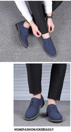 Summer Mens Dress Shoes Suede Man Oxford Shoes Large Sizes Flats Classic Men Sneakers Comfortable 2025 New Zapatillas De Deporte