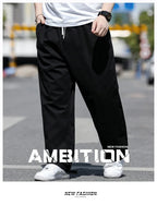 Men's Summer Workwear Pants Plus Size Loose Straight Leg Casual Trousers XL-8XL Big and Tall Large Summer Pants Asian Size