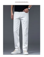 2026 Y2k Pants Men Thin Lyocell Spring Summer Classic Korean Youthful Vitality Men's  Jeans Lightweight Stretch Trousers