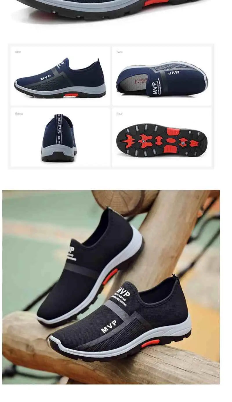 Slip on Mesh Men Shoes Lightweight Sneakers Men Fashion Casual Walking Shoes Breathable Slip on Mens Loafers Zapatillas Hombre