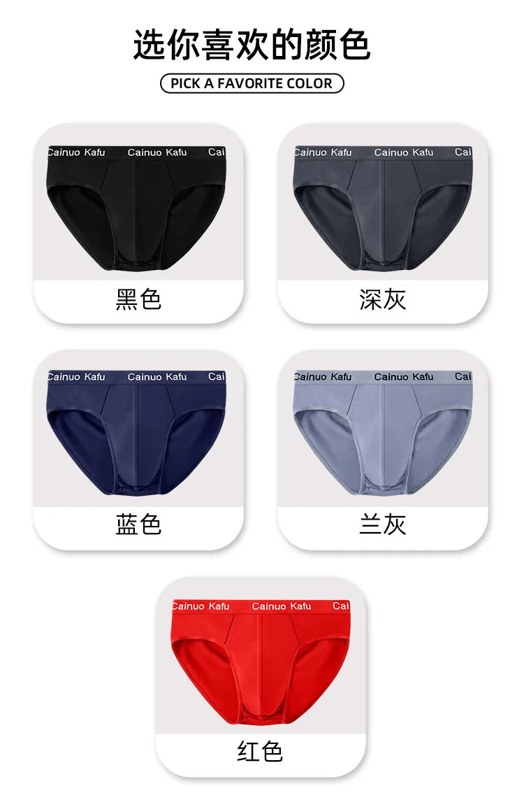 1/3Pcs Men's Briefs Men Bulge Pouch Plus Size Underwear Boy Comfortable Underpants Male Thin Breathable Triangle Sexy Panties