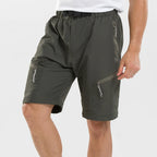 Summer Detachable Quick Dry Cargo Pants Men Waterproof Active Multifunction Pockets Outdoor Long Trousers Casual Pants