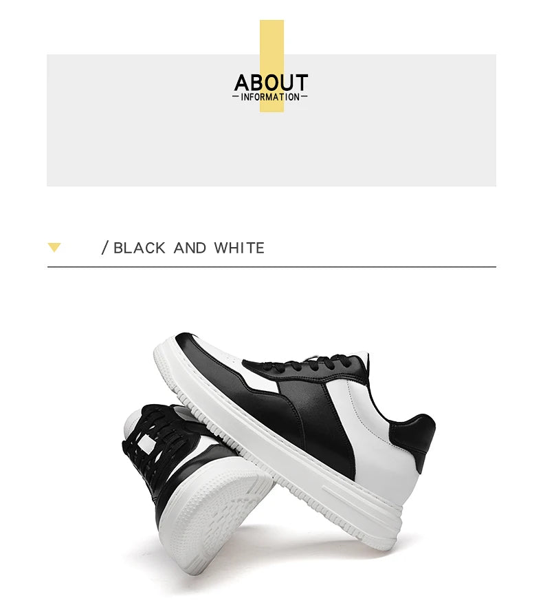 Men Genuine Leather Height Increasing Elevator Shoes Men non-slip BreathableElevator shoes Man Sneakers Comfortable Casual Shoes