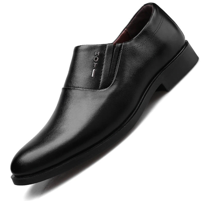Mens Black Genuine Leather Perforated Metal Decor Lace Up Formal Business Office Breathable Summer Shoes Hollow Stylish Simple