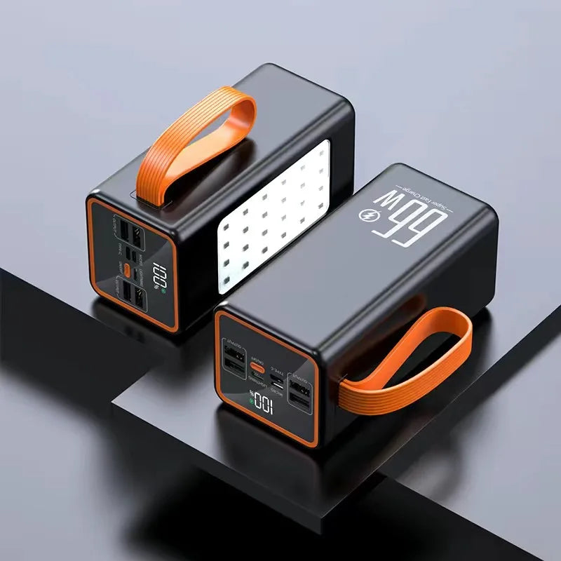 50000mAh Large Capacity Power Bank PortableUSB C 100W Fast Charging External Spare Battery For IPhone Xiaomi Samsung