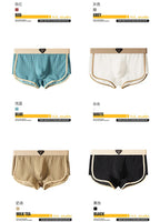 3PCS/Pack Fashion Ice Silk Knitted Plaid Boxers Breathable Comfort Mesh Crotch Underpants Super Soft High Elastic Men's Panties
