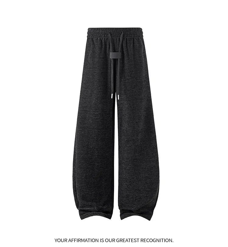 Men's Mesh Jogger Pants Wide Leg Drawstring Elastic Waist Baggy Curved Sweatpants Athletic  Relaxed Fit Casual Lantern Pants