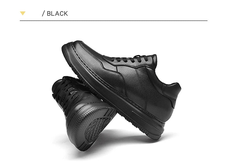 Men Genuine Leather Height Increasing Elevator Shoes Men non-slip BreathableElevator shoes Man Sneakers Comfortable Casual Shoes