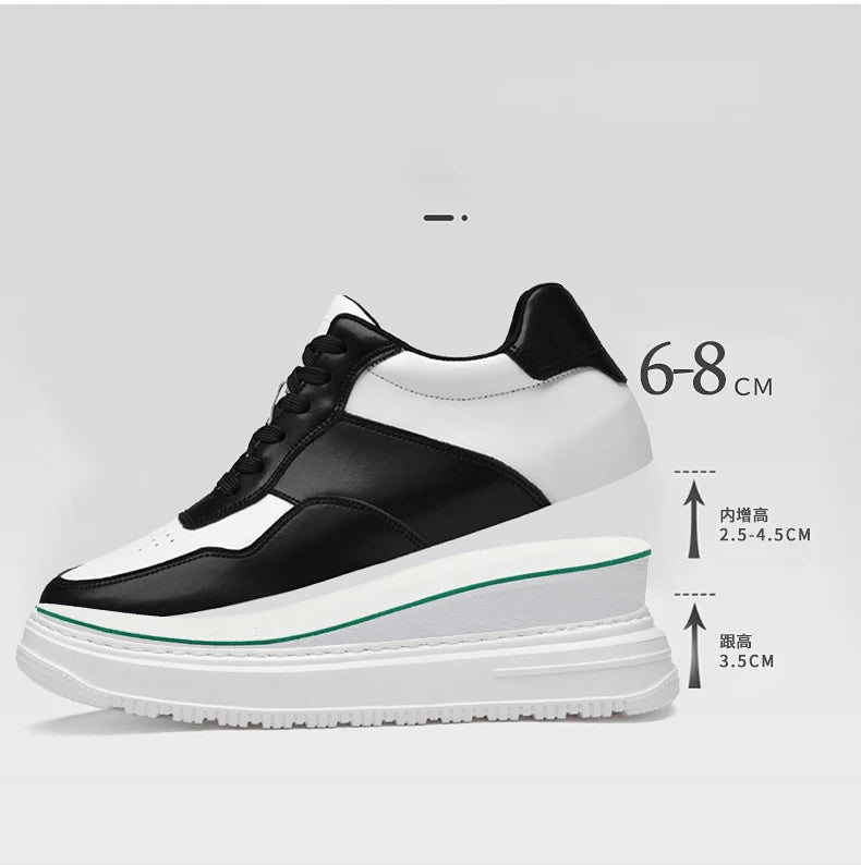 Men Genuine Leather Height Increasing Elevator Shoes Men non-slip BreathableElevator shoes Man Sneakers Comfortable Casual Shoes