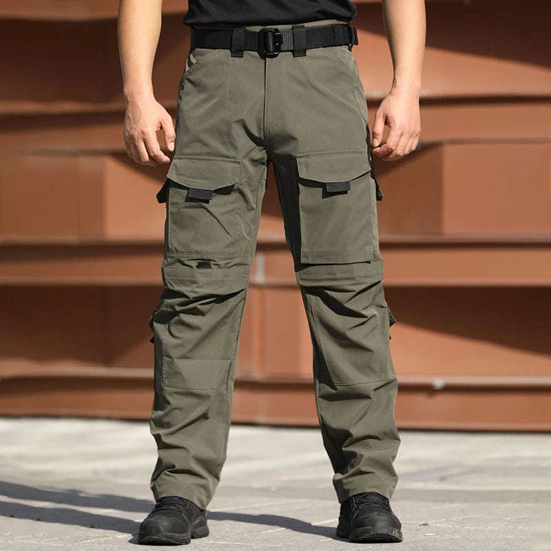 New Multi-pocket Cargo Pants Men Waterproof Work Tactical Trousers Spring Autumn Wear-Resistant Outdoor Hunting Training Pant