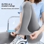 Ice Silk Shark Leggings Women High Waist Tummy Control Yoga Pants Buttery Soft Push Up Summer Thin Breathable Jeggings Workout