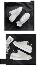 Men's breathable lightweight white shoes spring summer soft-sole comfort walking casual shoes fashion student sports baord shoes