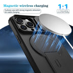 Wefor for iPhone 15/14/13/12/11 Pro Max 15 Plus Case with Camera Control Cover and Adjustable Kickstand,Compatible with Magnetic