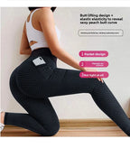 High Waist Yoga Pants with Pockets for Women Plus Size Tummy Control Gym Running Workout Butt Lifting Compression Leggings
