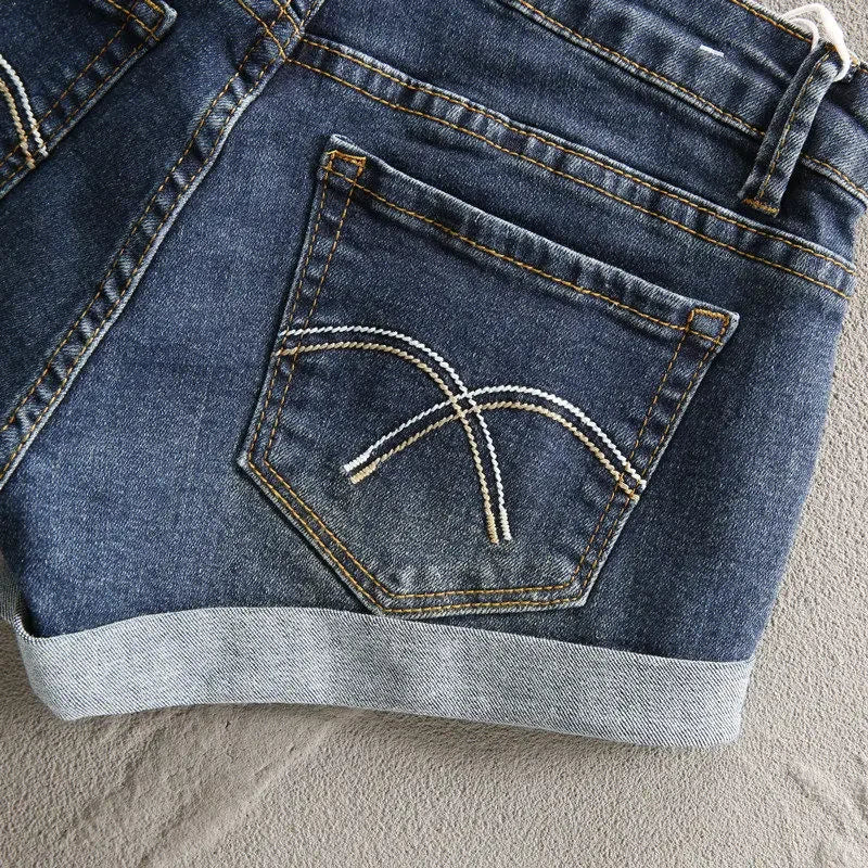 Low Waist Y2k Shorts Denim Slim Stretch Hip Sexy Super Short 2026 Summer Micro Mini Curled Booty Shorts