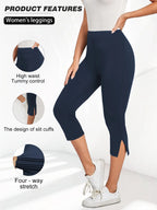 Women's High-Waisted Seven-Point Leggings Summer Thin Stretchy Fitness Sports Yoga Pants Wearable Outdoor