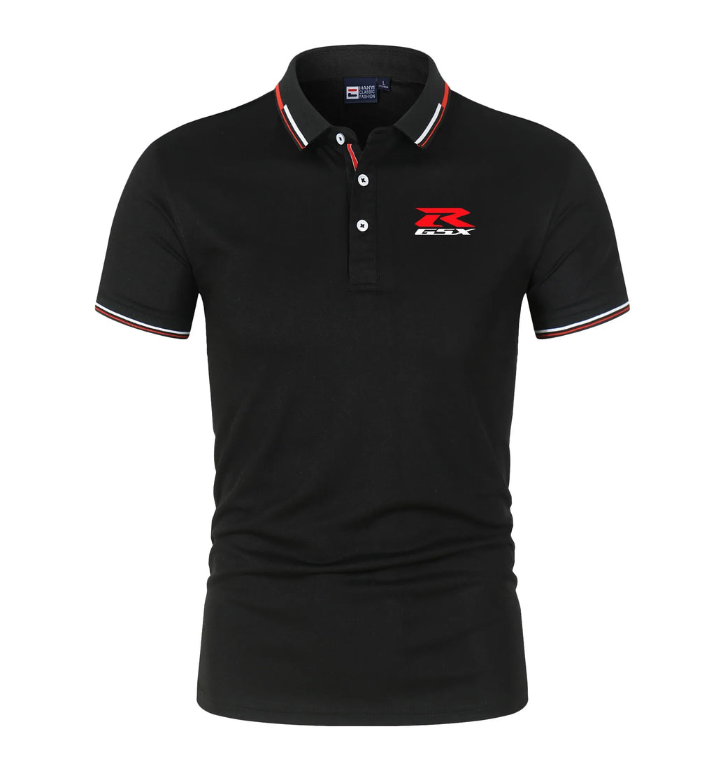 Men'S Summer Casual Breathable Comfortable Polo Shirt Solid Color High Quality Short Sleeve T-Shirt For GSXR GSX-R