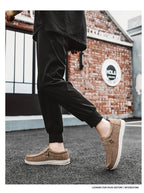 Men Shoes Casual Canvas Loafers Shoes Light Breathable Flats Leisure Male Vulcanized Shoes Walking Sneakers Plus Size 39-46