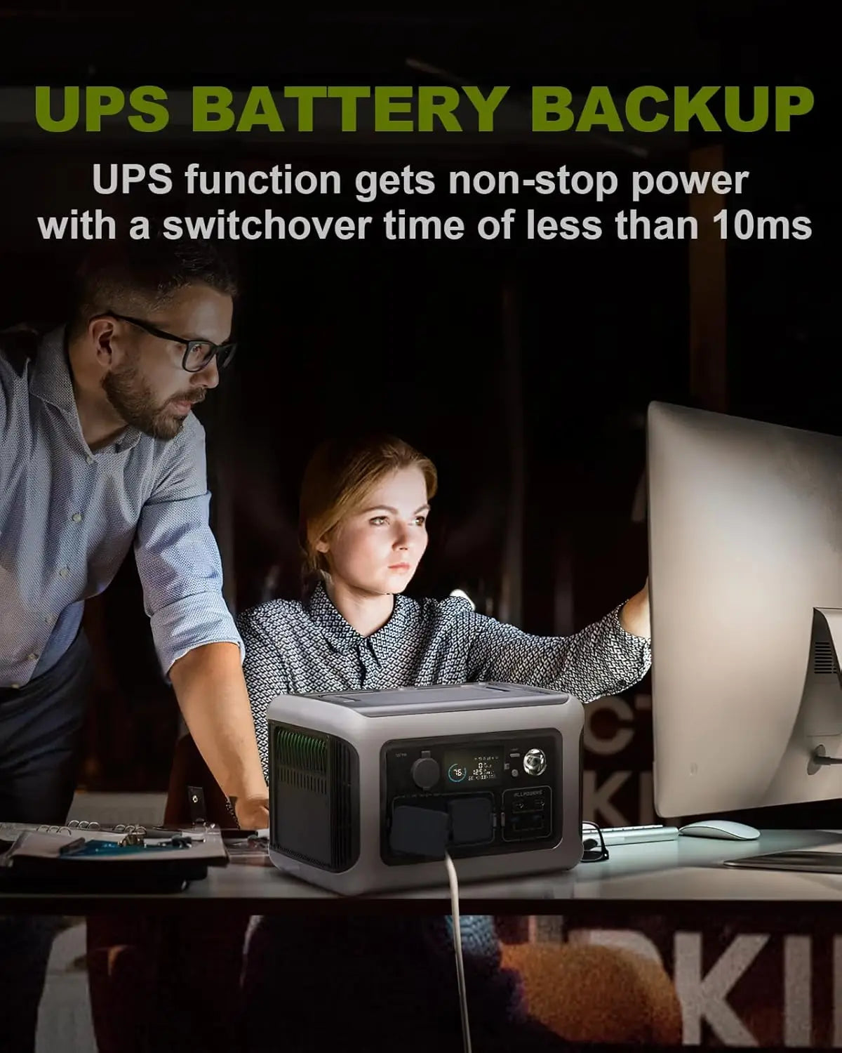 ALLPOWERS R600 Portable Power Station 299Wh LiFeP04 Battery with 600W (1200W Surge) AC Output for Outdoor Camping RV Home