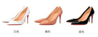 Black Women's Elegant High Heels Red Shiny Bottoms Luxury Brand Women Heels 2025 Trend Pointed Toe Sexy Party Pumps Shoes Women