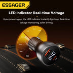 Essager 100W Car Charger USB C Quick Charge PD 45W for iPhone 15 pro 14  Xiaomi Poco Samsung Galaxy S24 Fast Charger Charging