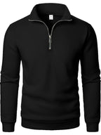 2026 Autumn Men's Zipper Pullover Turtlenecks Warm Sweaters Solid Color Long Sleeved Fashion Male Casual Daily Sweatshirt Top