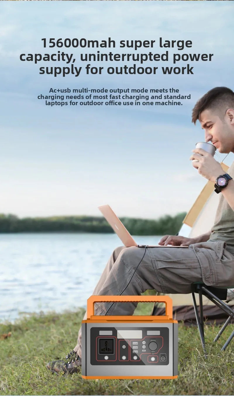 2026 500W Portable Outdoor Emergency Power Station CE Certified Travel Energy Storage Box Household Backup Power Supply
