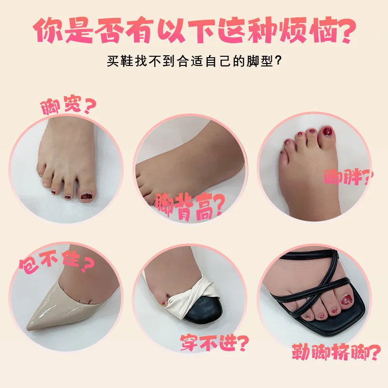 French Style Pointed Toe Backless Heeled Sandals Closed Toe Design Wide Width Plus Size Soft Comfortable High Heel Slip On Shoes
