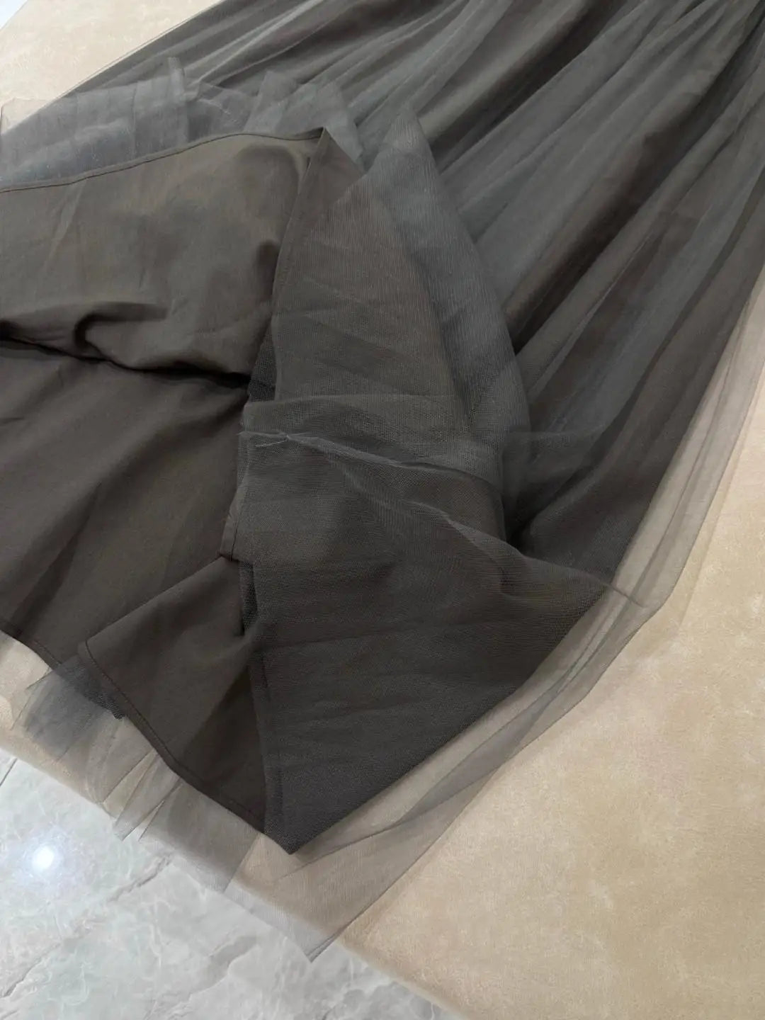 Fashionable versatile elegant women's mid length skirt