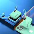 66W 10000/20000mAh Power Bank for IPhone Huawei and Samsung Mobile Phones Built-in Cable PD Two-way Power Bank