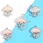 10pcs Mix Gothic Charms Pendants Crystal Glass Heart Dangle Charms Hang Ornament for DIY Keychain Necklace Jewelry Making