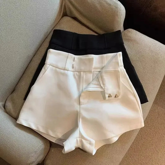 Women Sexy Shorts Mooyufon Black Shorts Women Harajuku Elegance High Waisted Shorts A Line Slim Casual Hot Girl Straight Pants