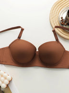 New Hot Selling Solid Color Daily 2-piece Set with Steel Rim push up Bra for Women Underwear Set J2611