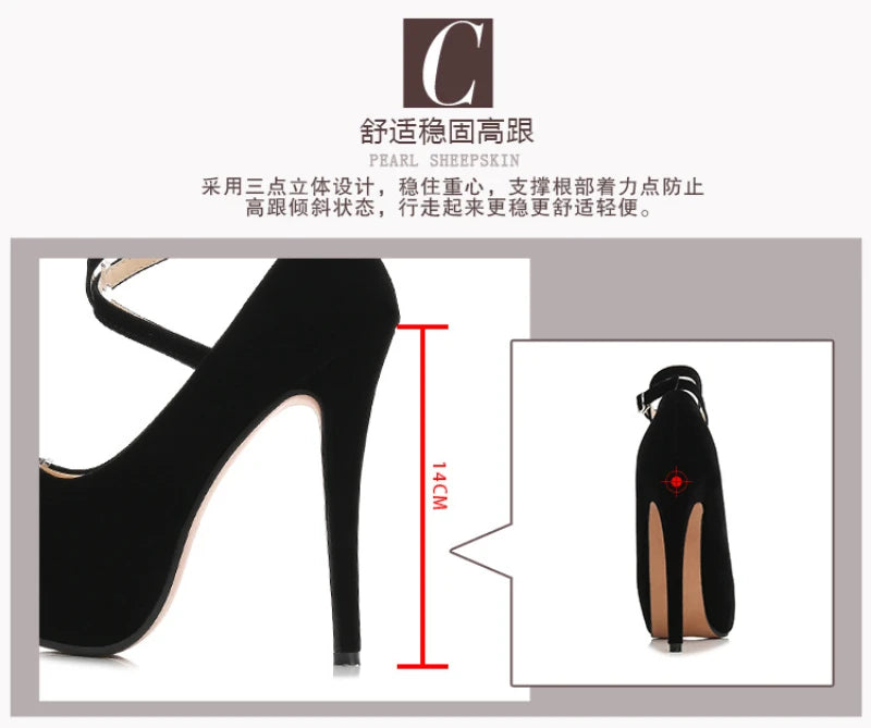 Summer New European American Fashion Cross Ankle Strap High Heels For Women Night Club Party Dress Shoes Comfortable Elegant