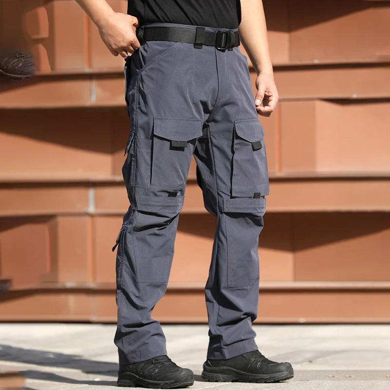 New Multi-pocket Cargo Pants Men Waterproof Work Tactical Trousers Spring Autumn Wear-Resistant Outdoor Hunting Training Pant