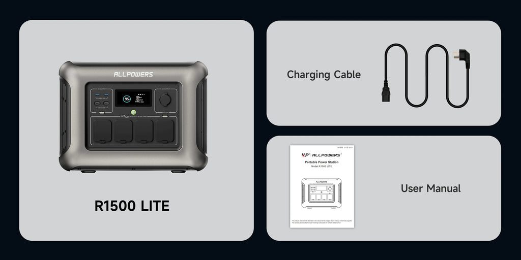 LiFePO4 Portable Power Station 1440Wh 1500W, 10-Year Lifespan Solar Generator w/ Pure Sine Wave AC for Home Backup RV Camping