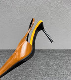 Women's Designer Heels Patent Leather Pointed Toe Sculptural Thin High Heels Sandals Pumps Runway Chic Luxury Party Dress Shoes