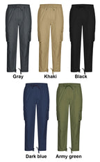 Men's Tactical Cargo Pants Multi Pocket Straight Leg Drawstring Waist Outdoor Hiking Work Casual Daily Street Travel Trousers