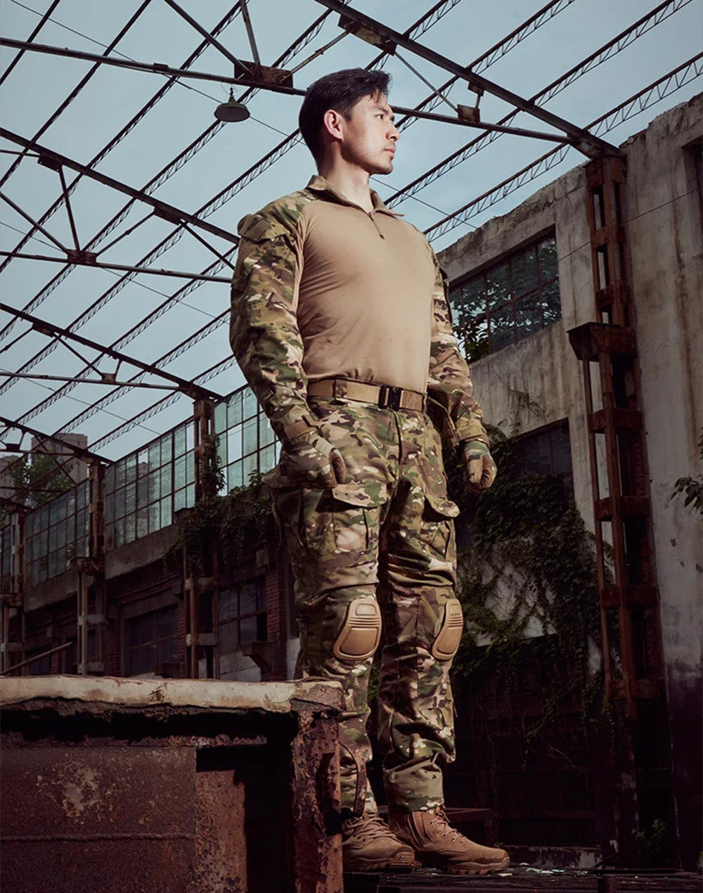 Men Combat Pants With Knee Pads Tactical Cargo Sport Trousers Camouflage Multicam Trekking Hunting Clothes( Not knee pads)